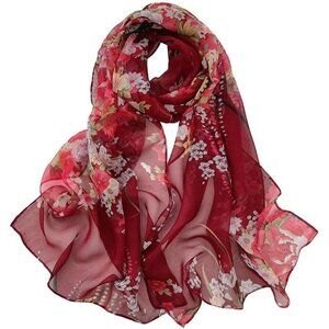 Women's Ao4 Lightweight Floral Print Scarves, Shawl Wraps & Fashion